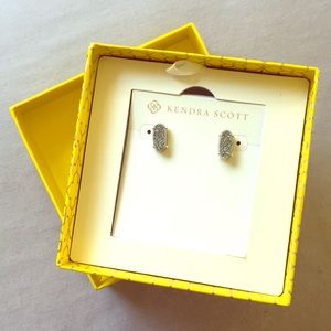 Kendra Scott Betty Gold Stud - Platinum Drusy NWT